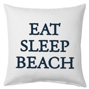 Eat Sleep Beach Pillow