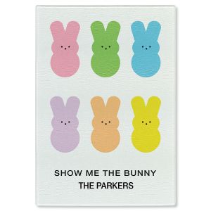 Show Me The Bunny Personalized Glass Cutting Board