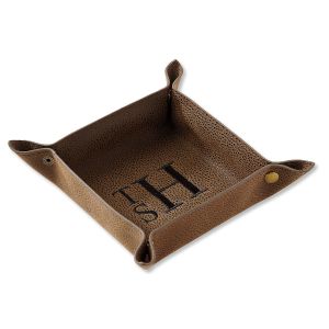 Brown Personalized Valet Tray