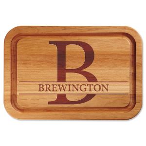 cutting board with initials