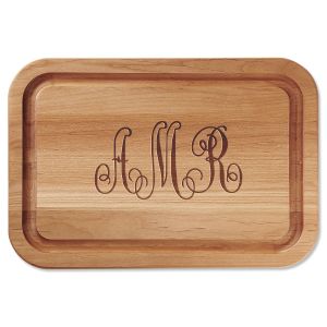Script Monogram Personalized Wood Cutting Board