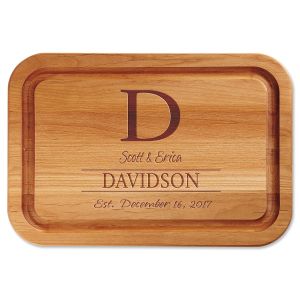 Initial Personalized Wood Cutting Board