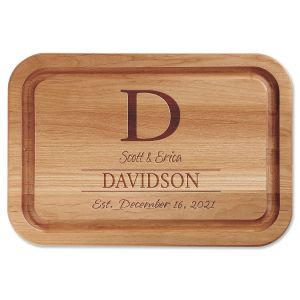Initial Personalized Wood Cutting Board