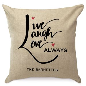 Live, Love, Laugh Personalized Pillow