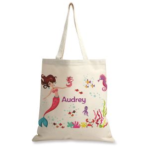Mermaid Personalized Canvas Tote