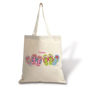 Personalized Flip Flops Canvas Tote