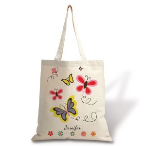 Butterfly Personalized Canvas Tote