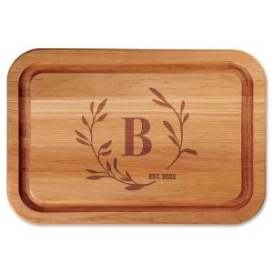 Personalized Circle Laural Cutting Board