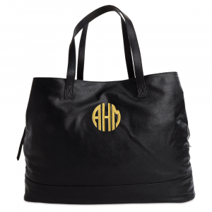 Personalized Black Overnight Travel Bag