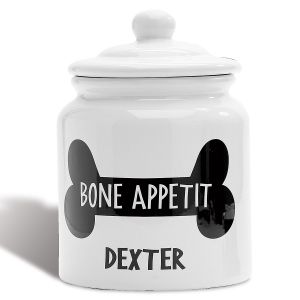 Dog Bone Appetit Personalized Treat Jar
