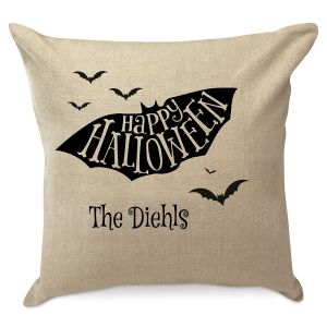 Halloween Bat Personalized Pillow by Designer Jillian Yee-Pham