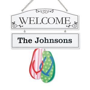 Welcome Personalized Plaque with Seasonal Hangers