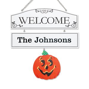 Personalized Welcome Plaque with Seasonal Hangers