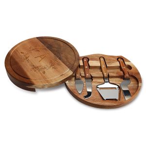 Personalized Acacia Cheese Board Set