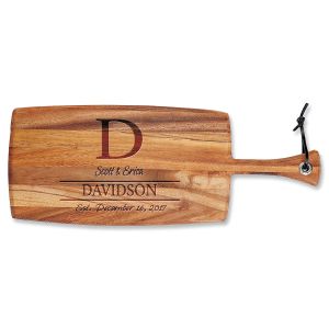 Personalized Initial Paddle Cutting Board