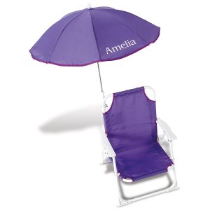 Personalized Child-Size Umbrella Beach Chair