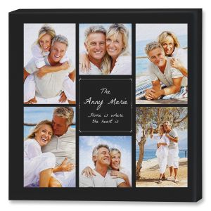 Home Heart Collage Photo Canvas - 12x12