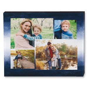 Gradiant Blue Collage Photo Canvas - 16x20