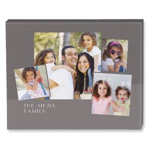 Family Name Collage Photo Canvas - 16x20