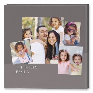 Family Name Collage Photo Canvas - 12x12