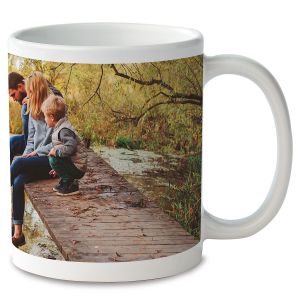 Panoramic Ceramic Photo Mug - White