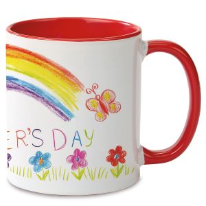 Your Design Ceramic Photo Mug - Red Handle