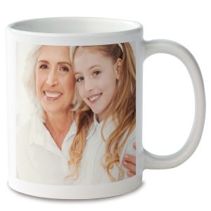 Your Message Ceramic Photo Mug - White