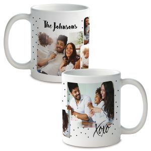 Family Hearts Ceramic Photo Mug