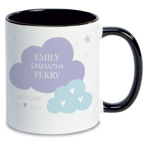 Baby Girl Ceramic Photo Mug - Black Handle