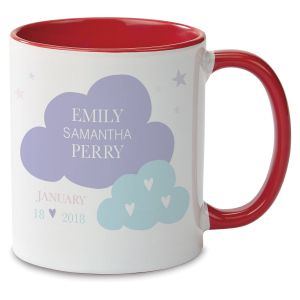 Baby Girl Ceramic Photo Mug - Red Handle