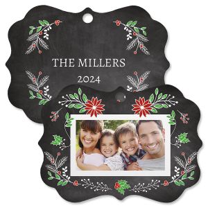 Festive Chalk Photo Ornament - Bracket 