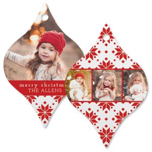 Red Sweater Photo Ornament – Tapered