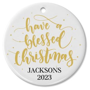 Blessed Christmas Personalized Ornament