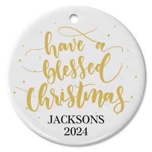 Blessed Christmas Personalized Ornament