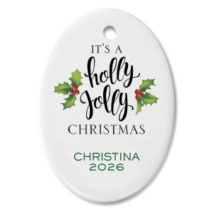 It's A Holly Jolly Christmas Personalized Ornament