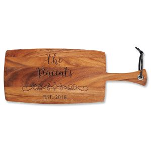 Vine-Design Personalized Paddle Cutting Board