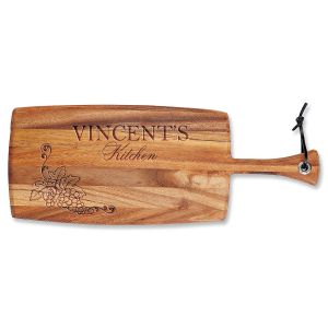 Personalized Vineyard Paddle Cutting Board