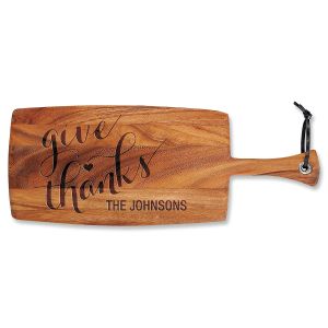 Personalized Give Thanks Paddle Cutting Board