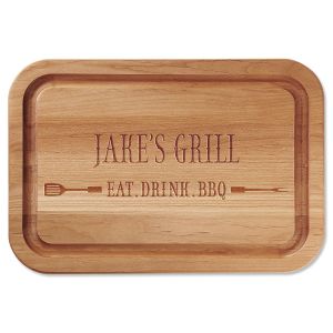 Personalized Eat, Drink, BBQ Wood Cutting Board