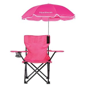 Personalized Pink Kid-Size All-Season Umbrella Chair 