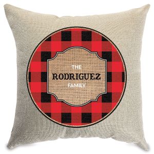 Plaid Personalized Pillow