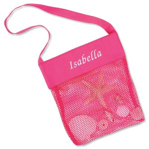 Personalized Hot Pink Seashell Tote
