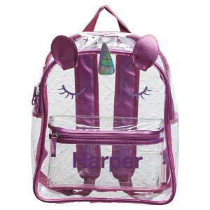Personalized Unicorn Clear Backpack