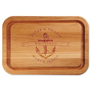 Alder Anchor Personalized Wood Cutting Board
