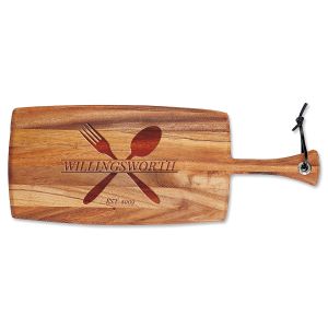 Personalized Utensils Calligraphy Wood Paddle Cutting Board