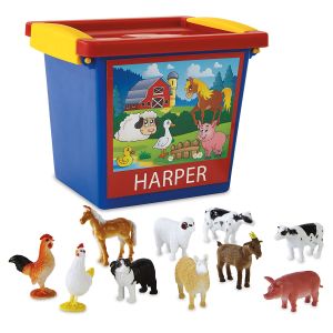 Personalized 60-Piece Farm Animal-in-a-Case