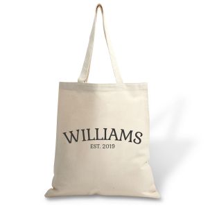 Personalized Family Established Canvas Tote
