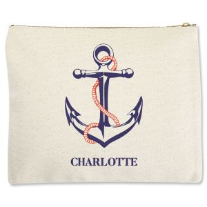 Anchor Zippered Pouch - Large