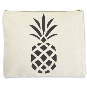 Pineapple Zippered Pouch - Large