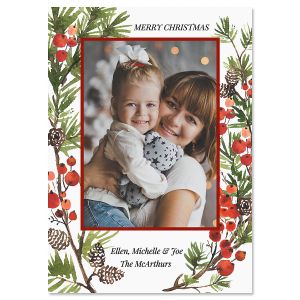 Holiday Berry Photo Christmas Cards - 40 Count